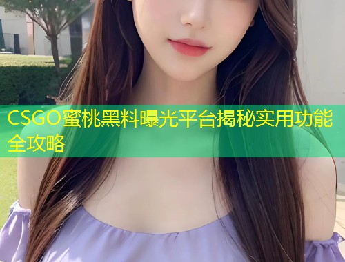 CSGO蜜桃黑料曝光平台揭秘实用功能全攻略  第1张